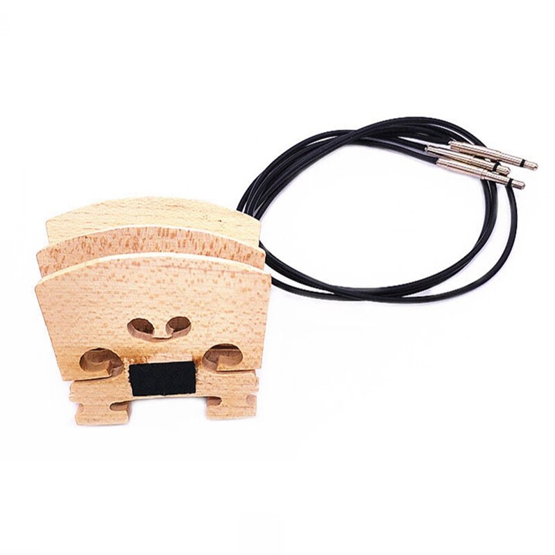 Violin Bridge with Internally Mounted Piezo Pickup for 4/4 Full Size Electric Violin Parts Replacement Accessories