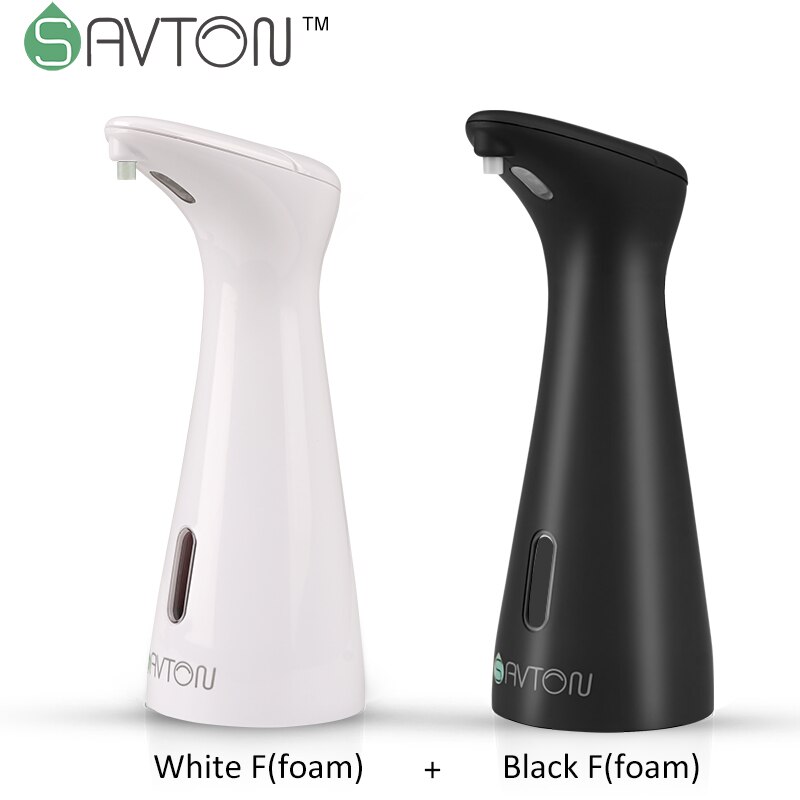 Savton Intelligente Automatische Zeepdispenser Inductie Kinderen Hand Wasmachine Voor Keuken Badkamer Slimme Dispenser: White F  Black F