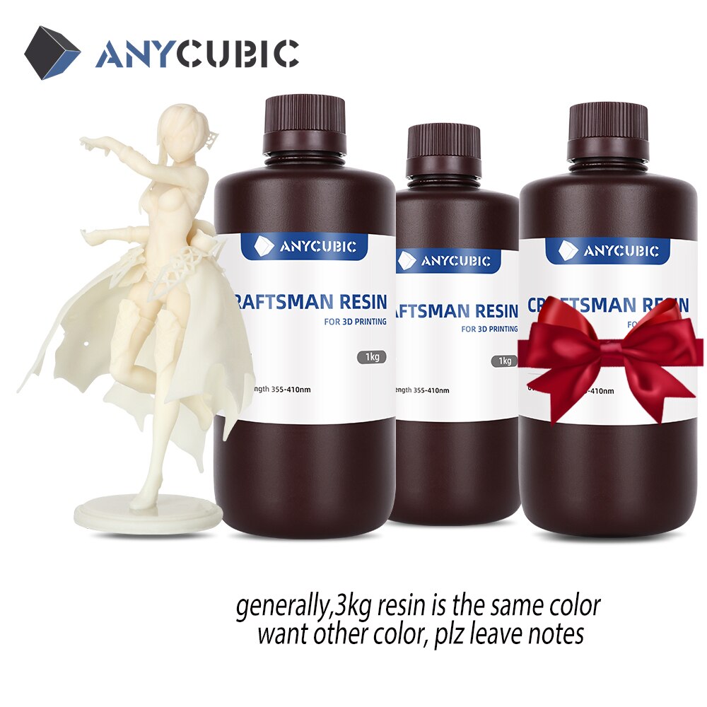 Anycubic Craftsman Hars 3d Printing Materiaal Voor Lcd Sla Printers Geschikt Voor Accessoires En Sieraden Model Afdrukken: White 3kg