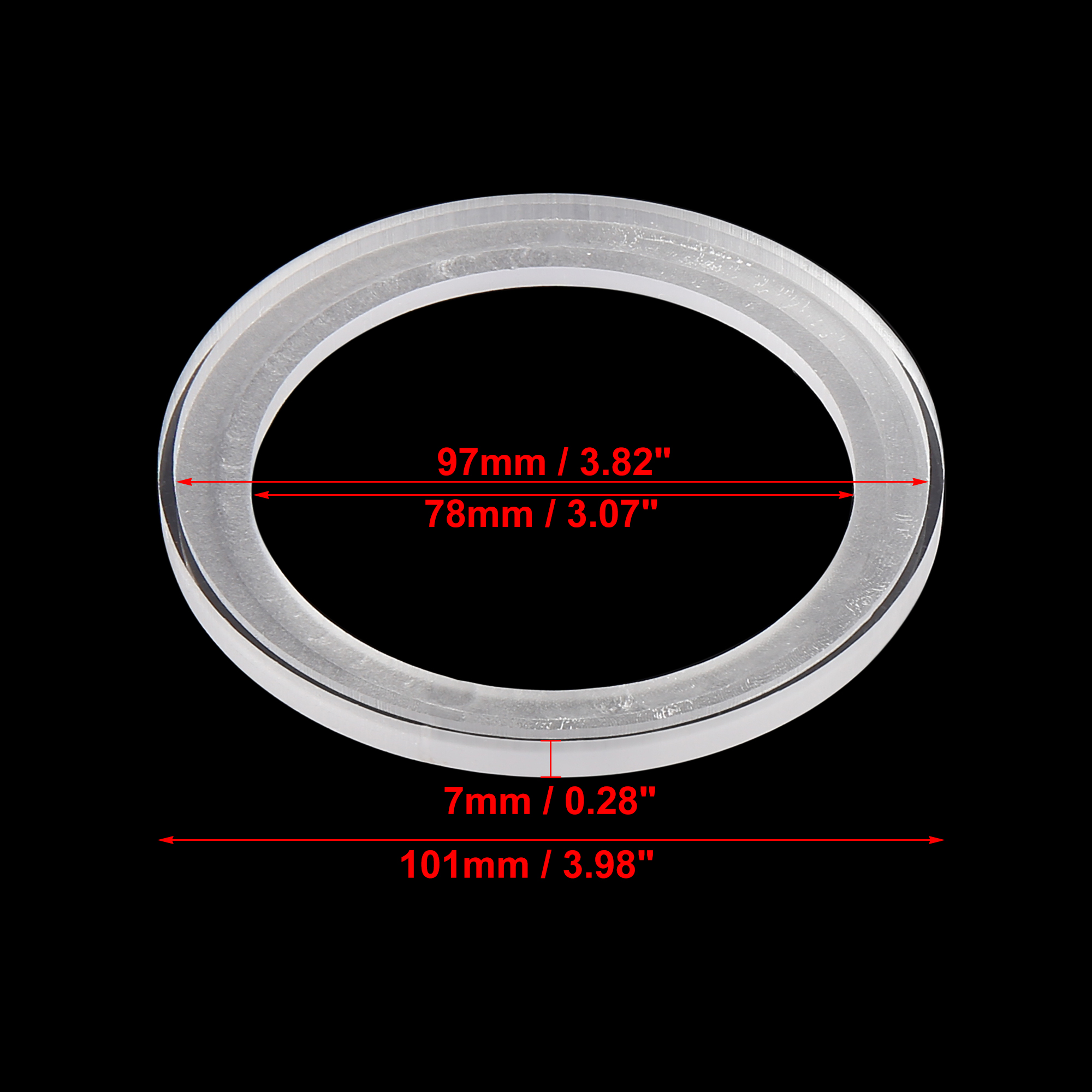 Autohaux Kaiutin Välikappale - Akryyli - 48mm - 79mm ID - Kaiutintarvikkeet: Keltainen