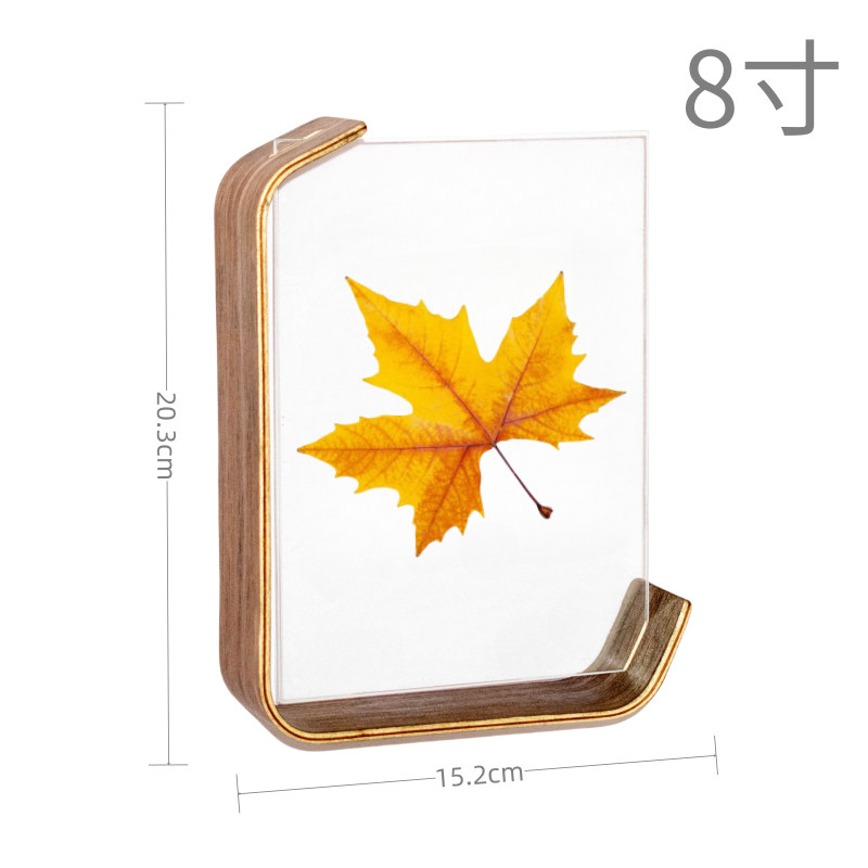Marco de fotos transparente acrílico , marco de fotos de 6/7/8 pulgadas, tablero de exhibición de colección de sellos personalizados, decoración de escritorio para fotos: YELLOW