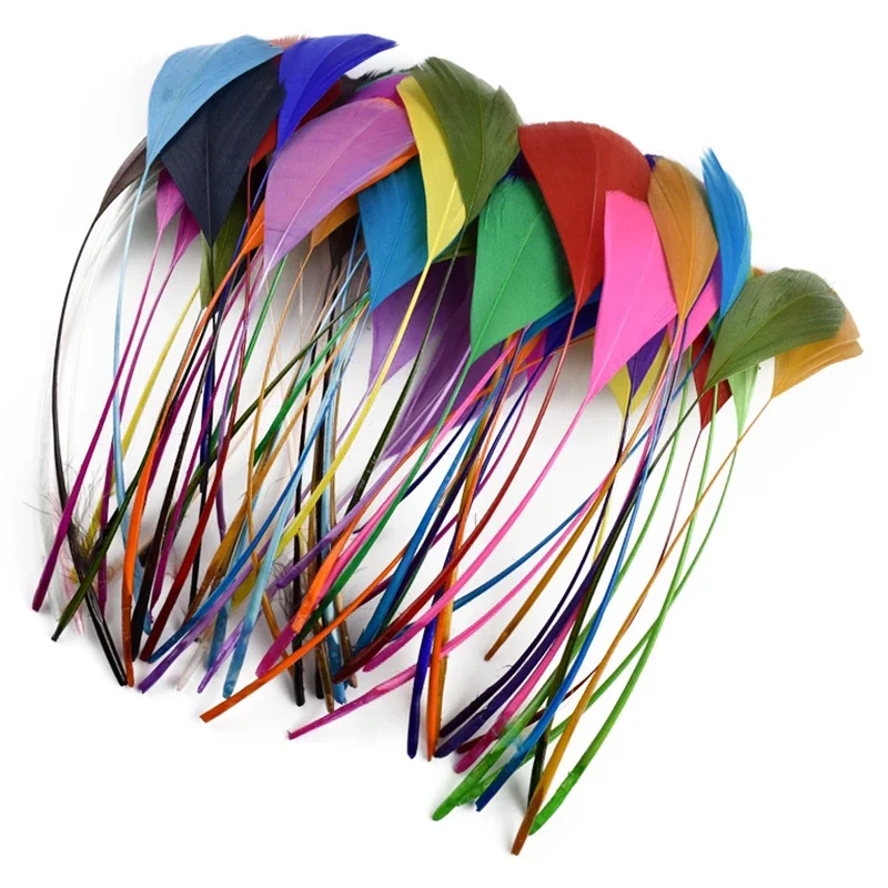 20 teile/los Bunte Gans Feder Dekoration Künstliche Weiße Gans Federn Karneval Fliegen Binden Materialien Handwerk Zubehör