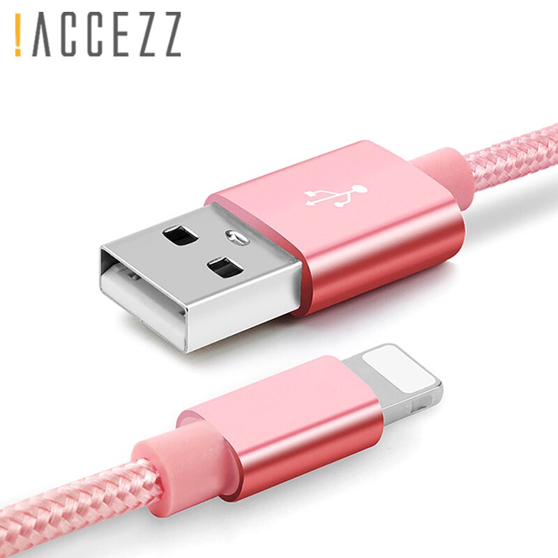 ! ACCEZZ Usb-oplaadkabel Voor Iphone X XS MAX XR 8 7 6 s 6 Plus Lading Data Cord Voor ipad Mini Nylon Verlichting Fast Charger Kabels