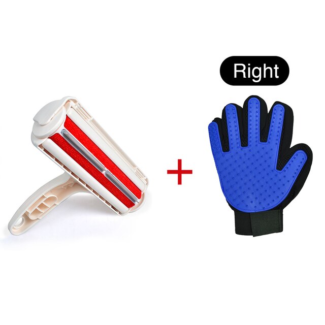 Pet Hair Remover Roller Hond Kat Haar Borstel Verwijderen Hond Kat Haar Van Meubels Tapijten Kleding Zelfreinigende lint: Red Right hand