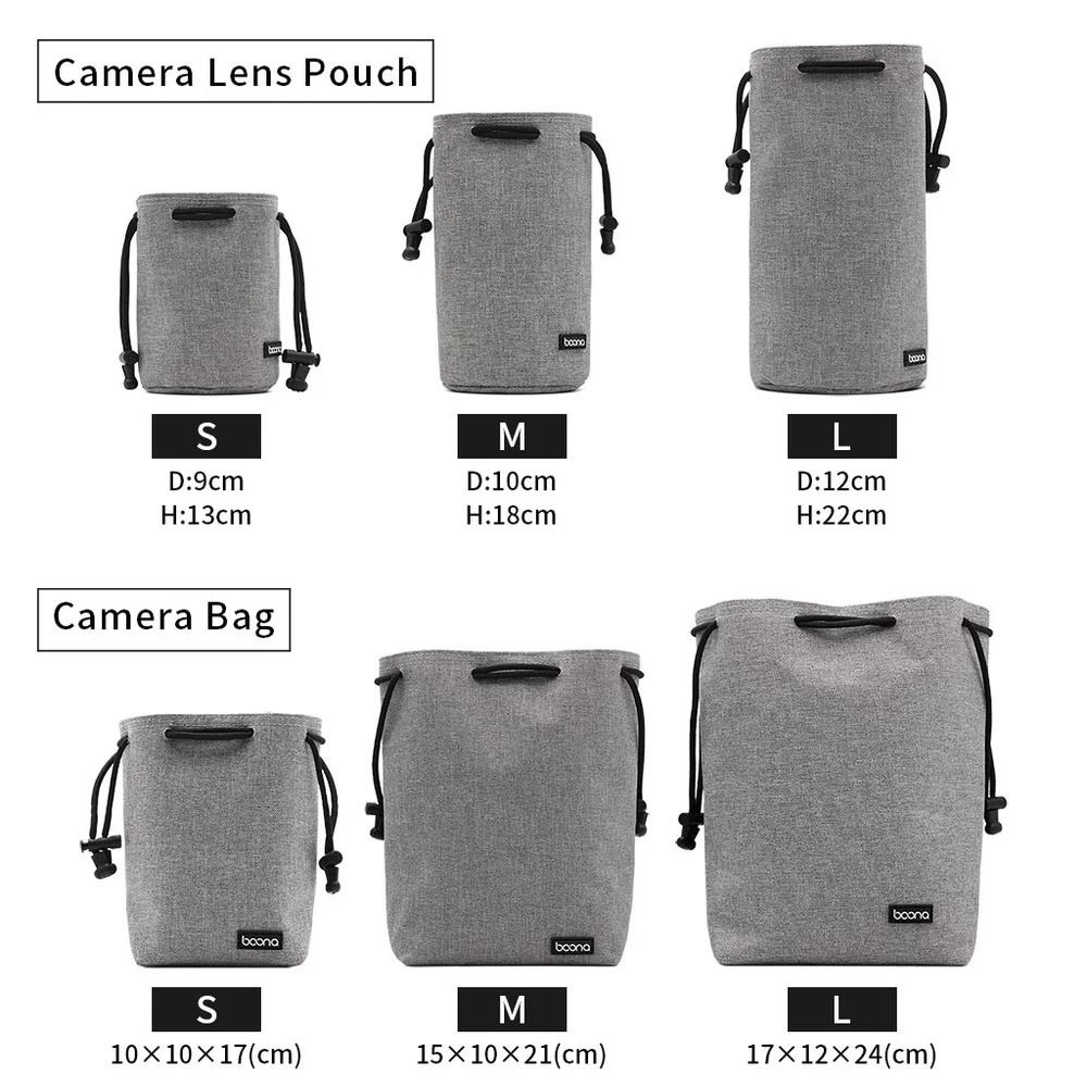 Adjustable Strap Camera Storage Bag Inner Bag Dustproof DSLR Drawstring Bag Handbag Waterproof Photography Protective Bag