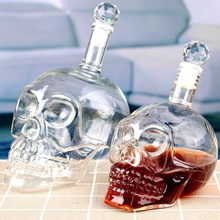 Halloween cristal crâne tête bouteille Whisky Vodka vin décanteur bouteille Whisky verre bière verre spiritueux tasse eau verre barre maison