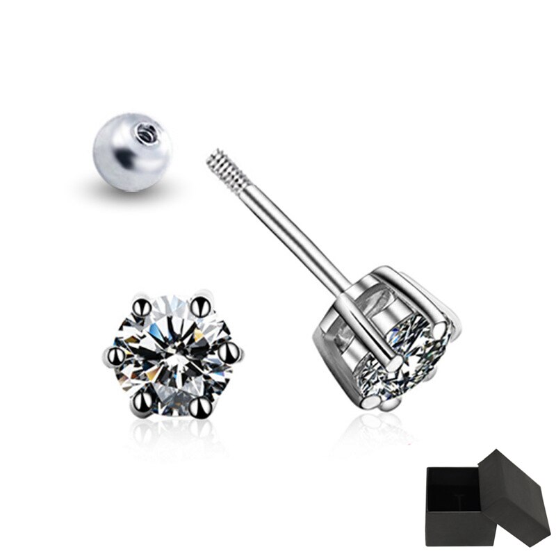 Smyoue GRA 1CT Moissanite orecchini per donna classico sei artigli scintillanti gioielli da sposa sposa S925 orecchini in argento Sterling