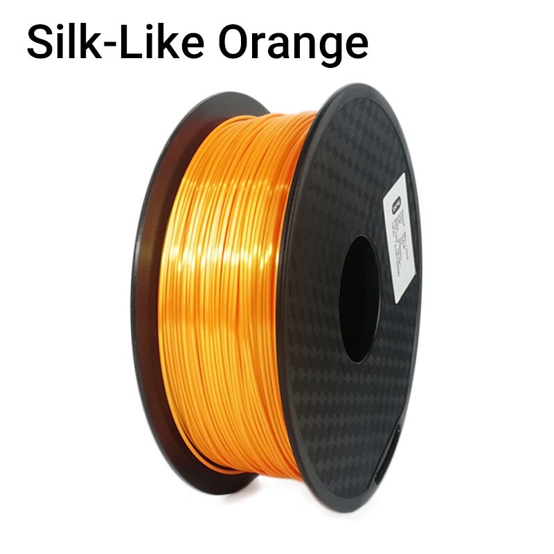 Topzeal Pla Zijde Gloeidraad 1Kg 1.75Mm Golden Zilver Koper Lavendel Roze Zijdeachtige Textuur Gevoel 3D Afdrukken materiaal: Orange