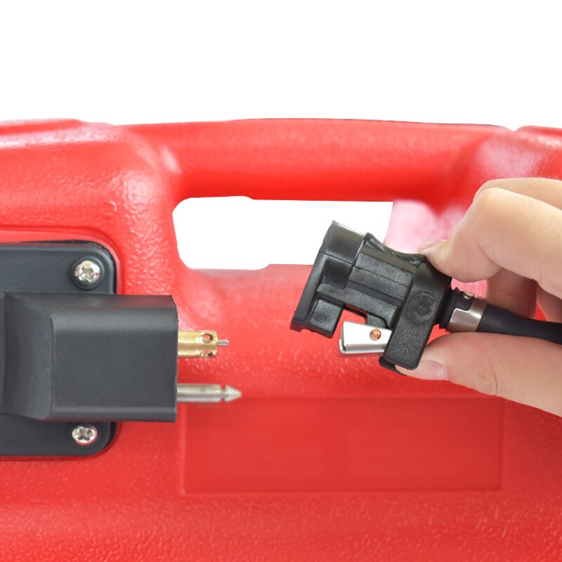 12L Boat Engine Marine Outboard Fuel Tank Oil Box Portable With Connector Red Plastic Anti-static Corrosion-resistant