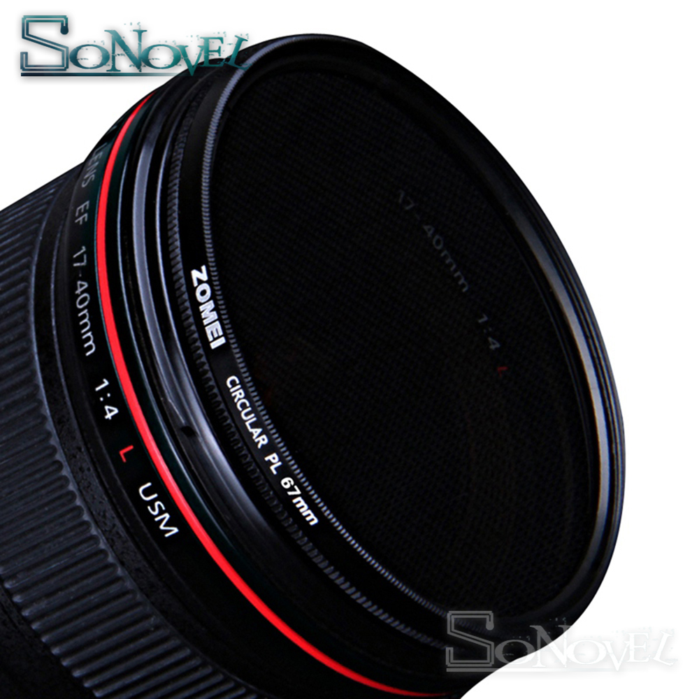 Zomei 49mm/52mm/55mm/58mm/62mm/67mm/72mm/77mm/82mm CPL Circular Polfilter Polfilter für Canon Nikon Sony Kamera Objektiv