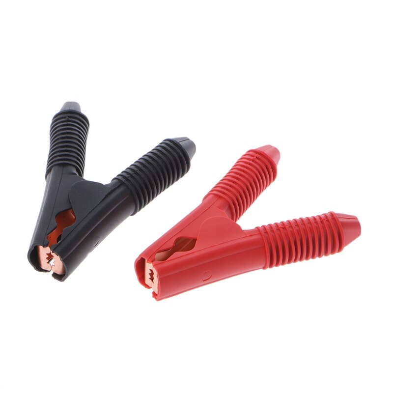 2 uds. De cargador de batería para vehículo, pinzas de prueba de cocodrilo