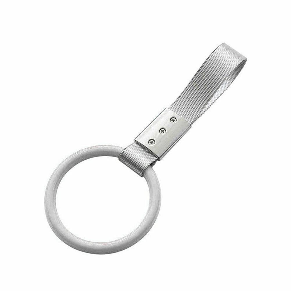 EIDRAN Universal Round JDM Tsurikawa Ring Subway Train Handle Strap Charm Drift Toy Bosozoku Car Accessories: White