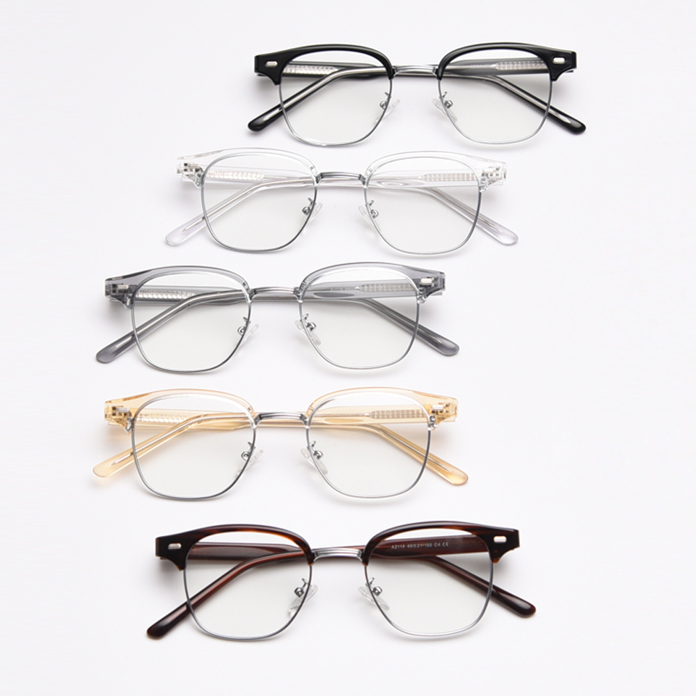 Kachawoo square optical glasses frame men retro tr90 woman eyewear accessories half-frame acetate Korean style grey black brown