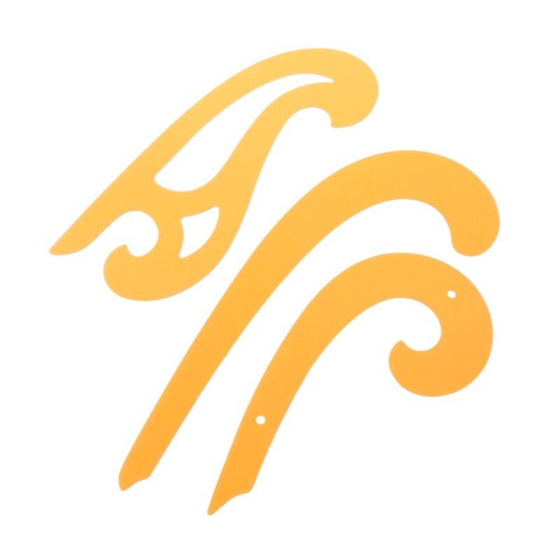 3Pcs Plastic French Curves Set Rulers Drafting Drawing Ellipse Templates