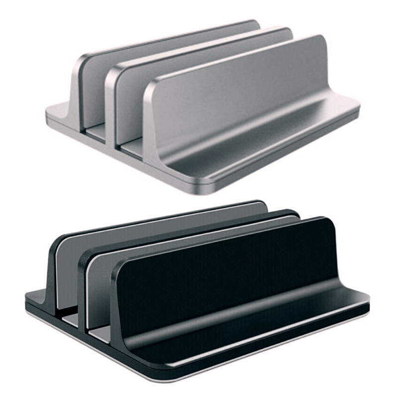 Soporte Vertical para ordenador portátil, accesorio de Metal ajustable, doble soporte de escritorio de aluminio, soporte de libro para Notebook, PC