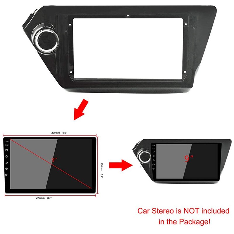 2 Din Auto Fascia Radio Frame Voor Kia Rio3 Rio 3 K2 Overgang Auto Speler Navigatie Dvd frame Met Kabel