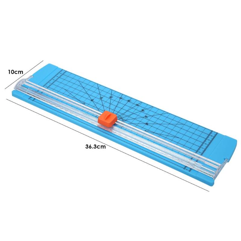 Massicot portable avec base en plastique et  a4/a5 lames de précision pour papier photo et artisanat d'art, idéal pour le scrapbooking: Bleu