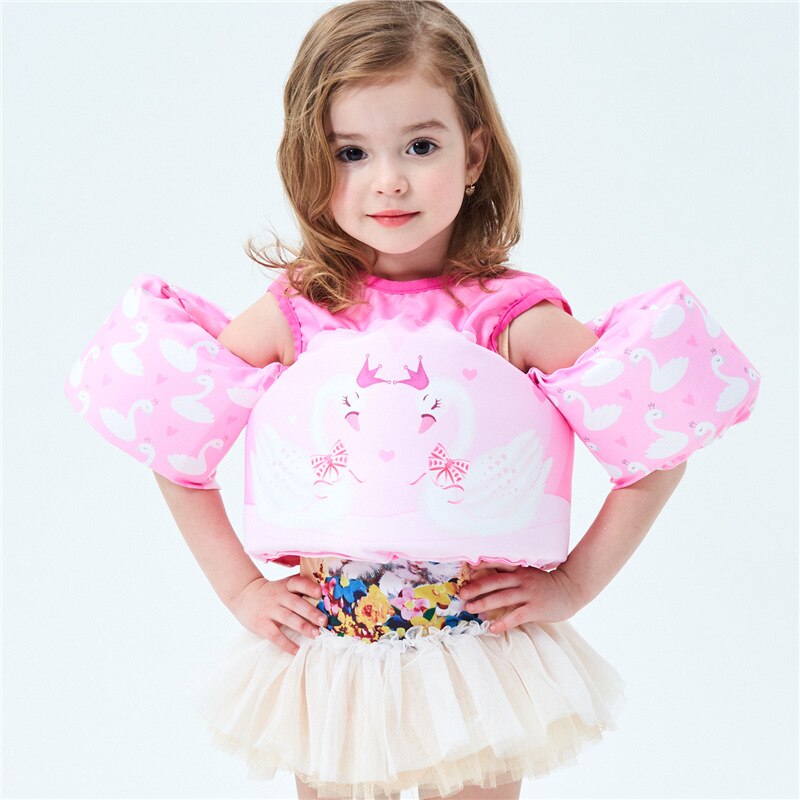 Kids Cartoon Boating Life Vest Surfing Ship Life Preserver For Girls Lovely Life Jacket Vest For Children Life Saving Wear 2-7 Y: Swan