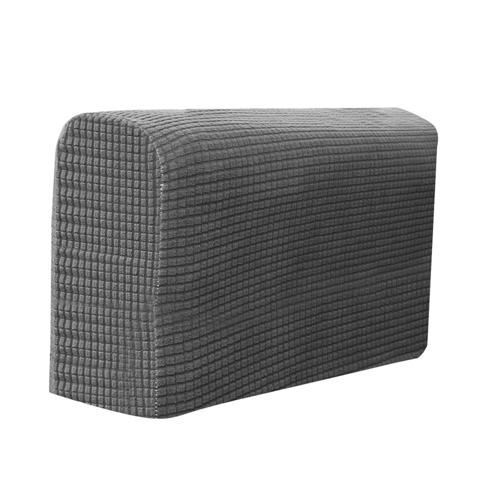 2 Pcs Sofa Furniture Armrest Covers Couch Chair Arm Protectors Stretchy for Home SDF-SHIP: dark grey