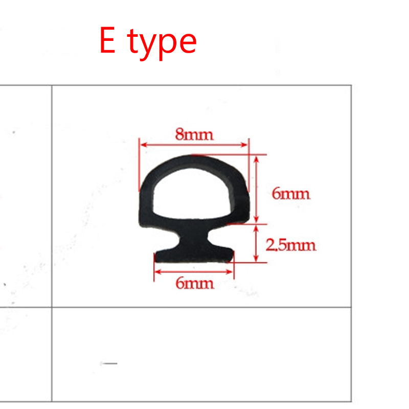 Tätningslist för dörrar och fönster i aluminiumlegering, epdm-gummiremsa, vindtät, vattentät, ljuddämpande remsor: Mörkgrå