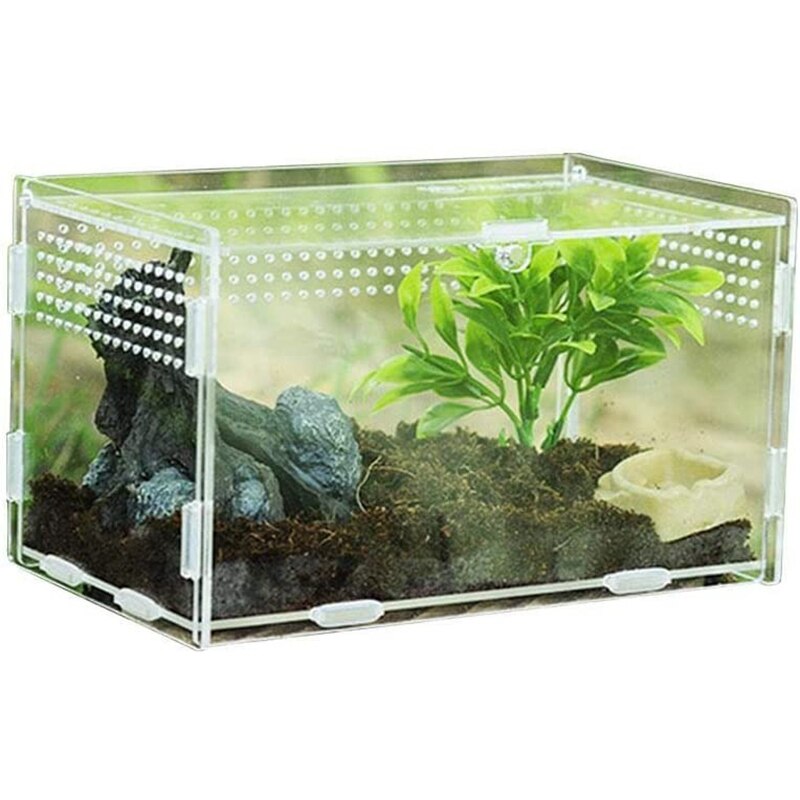 Reptile Breeding Box Acrylic Transparent Spider Lizard Scorpion Enti's Acrylic Assembled Insect Breathable Terrarium