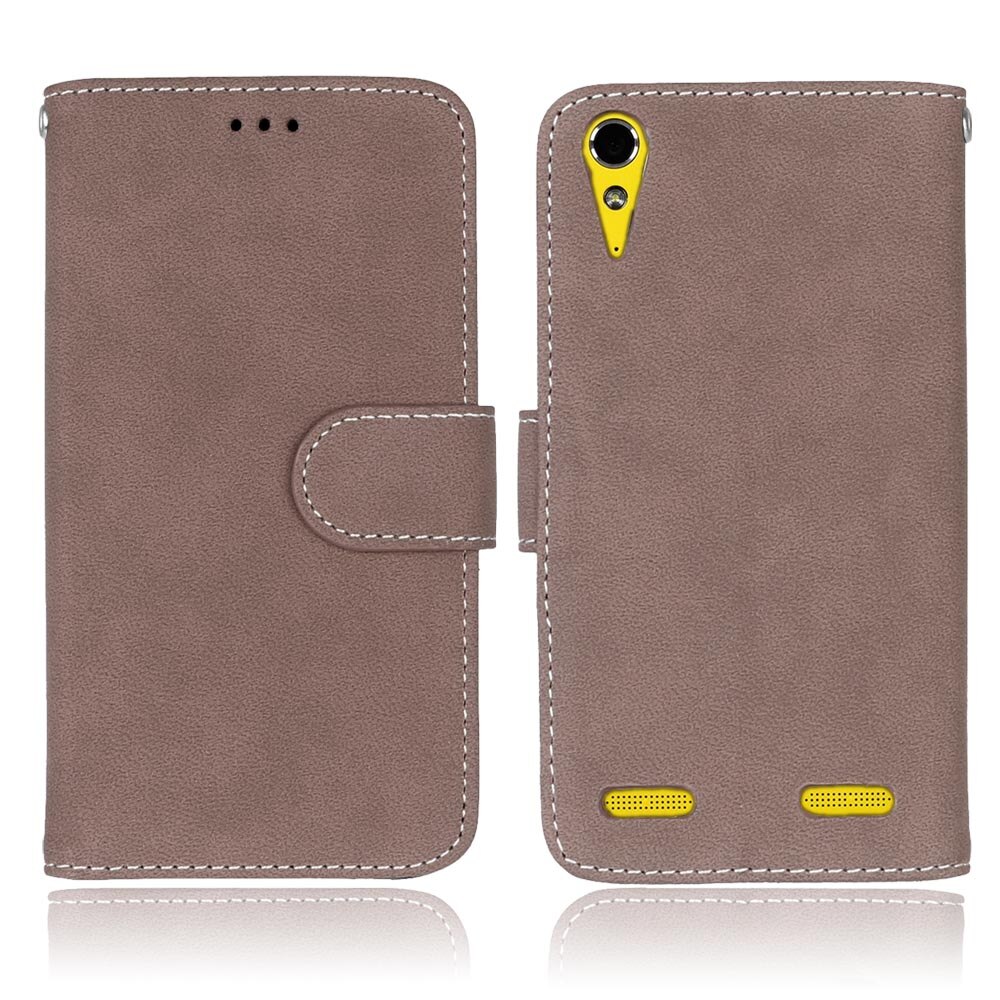 Flip Case for Lenovo A6010 Plus & A6000 & for Lenovo Lemon K3 K30-T Cover Skin 5" K 3 A 6000 6010 Case for Lenovo Phone Case: Brown