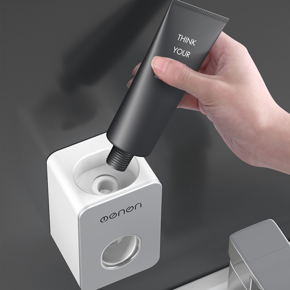 Toothpaste Dispenser Wall Mounted Automatic Toothpaste Squeezer Dust-Proof Toothbrush Toothpaste Holder For Bathroom Accessories