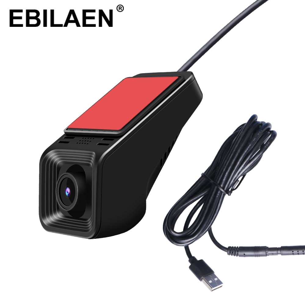 EBILAEN-Cámara de salpicadero DVR para coche, reproductor Multimedia con Android 1080, 16 GB, tarjeta de memoria, Full HD, 8,1 P, para EBILAEN