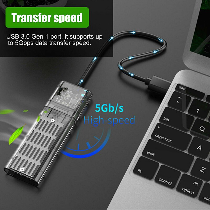 M.2 NGFF SSD SATA To USB 3.0 External Enclosure Storage Aluminium Case Adapter