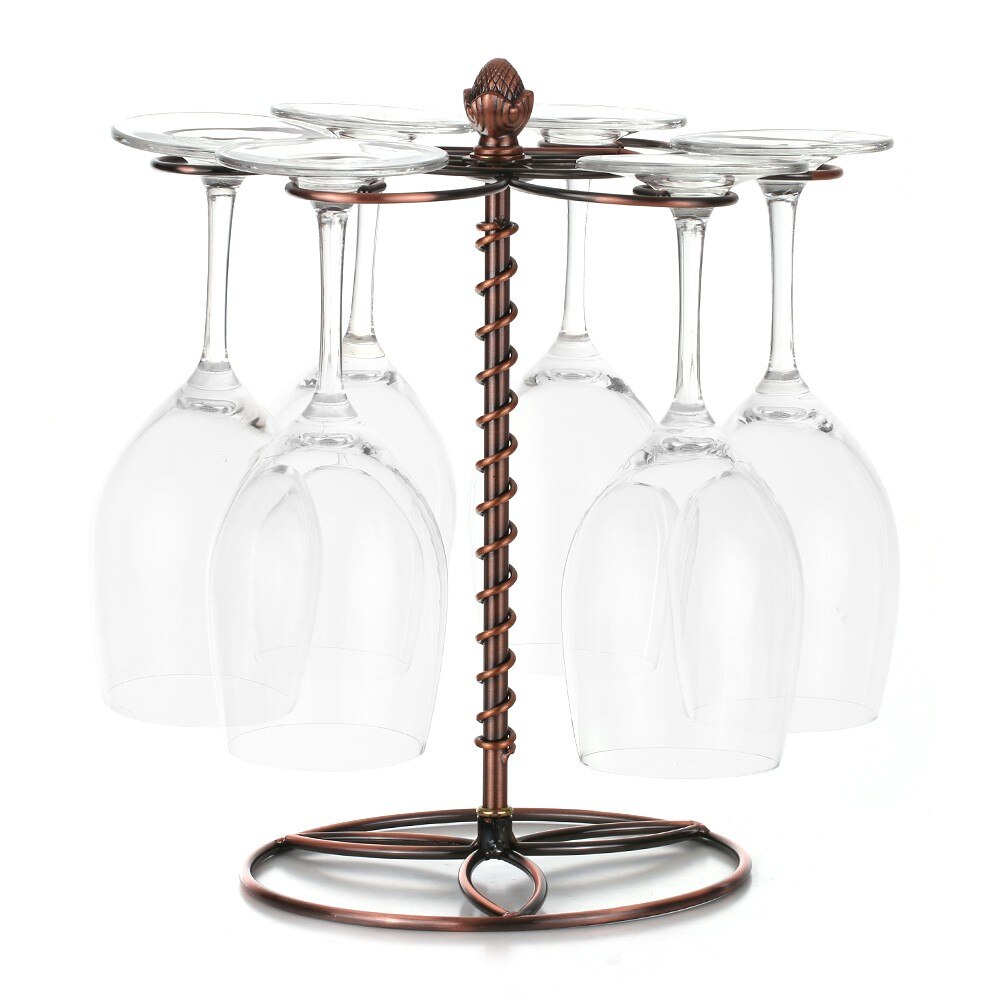 Wine Glass Rack Red Wine Glass Drying Rack Glass Rack 6 Wine Glass Stemware Storage Display Rack Stand Free-standing Wine Glass