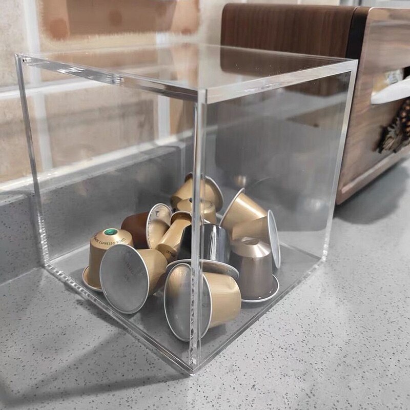 Akryl kapsel kaffeförvaringsbox för dolce gusto nespresso nordisk dammsäkra hushållskapslar tillbehör