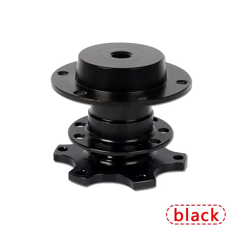 Universal Steering Wheel Quick Release Hub Boss Kit Wheel Hub Adapter For 6 hole Steering Wheel Hub: Black