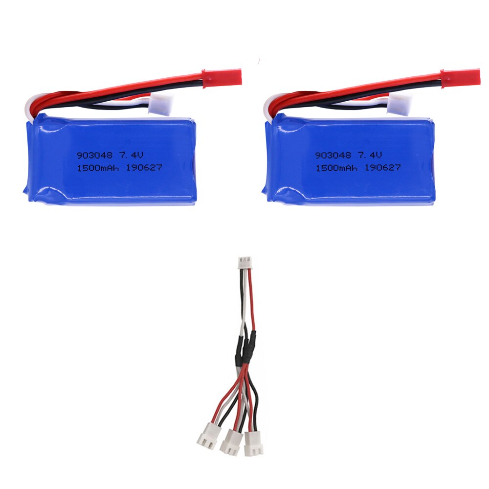 Battery and Charger cable set For Wltoys V353 A949 A959 A969 A979 k929 upgrade 1500mah 7.4V Battery For RC Cars Helicopter Boats: 2B C