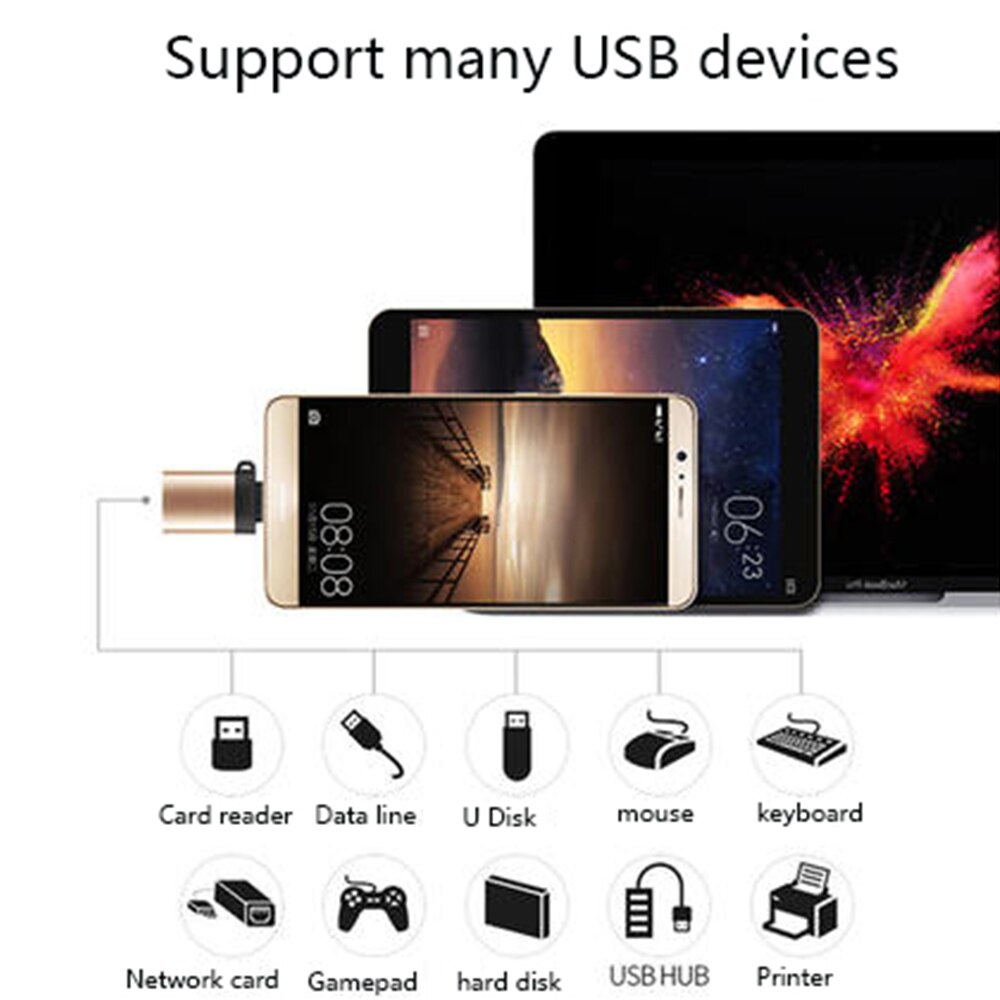 OTG USB C Adapter Type C to USB 3.0 Adapter Type-C Adapter OTG Cable For Macbook pro Air Samsung Huawei Xiaomi Oneplus 7 USB OTG