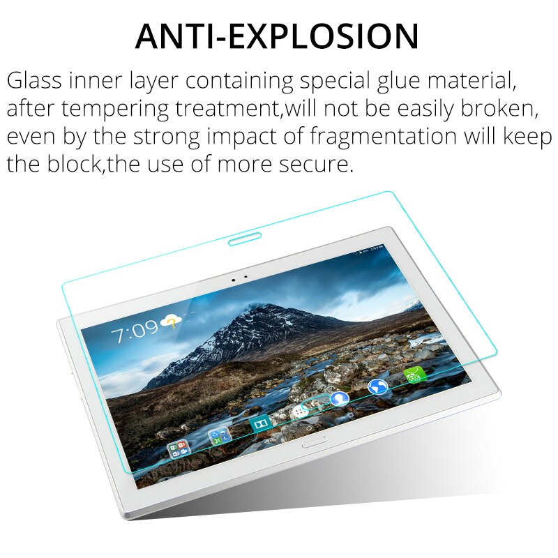 Tempered Glass Screen Protector for Lenovo Tab 4 10 Plus M10 Plus TB-X605F X606 E10 TB-X104F P10 TB-X705F 10.1 E8 8304F E7 7104F