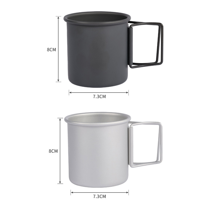 Taza de Camping de aleación de aluminio, vajilla para turismo, utensilios de Picnic, equipo de cocina para exteriores, juego de utensilios de cocina para viajes y senderismo