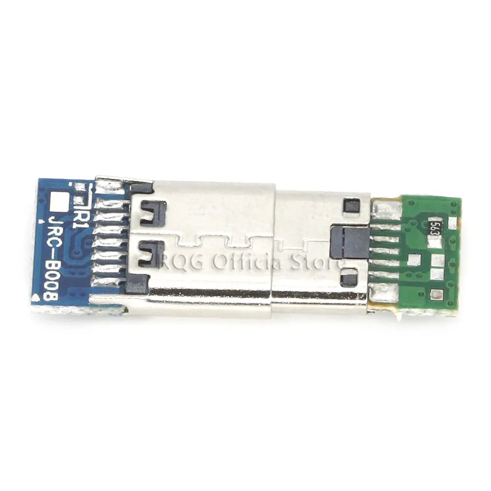 Conector USB 3,1 tipo C de 10 piezas, adaptador de receptáculo de enchufe hembra/macho para soldar Cable y Cable de 24 Pines, compatible con placa PCB