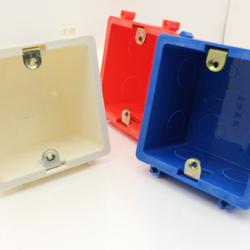 UNKAS 86*86MM Cassette Universal White Wall Mounting Box for EU/UK Socket Back Box and Wall Touch Switch popular in RU