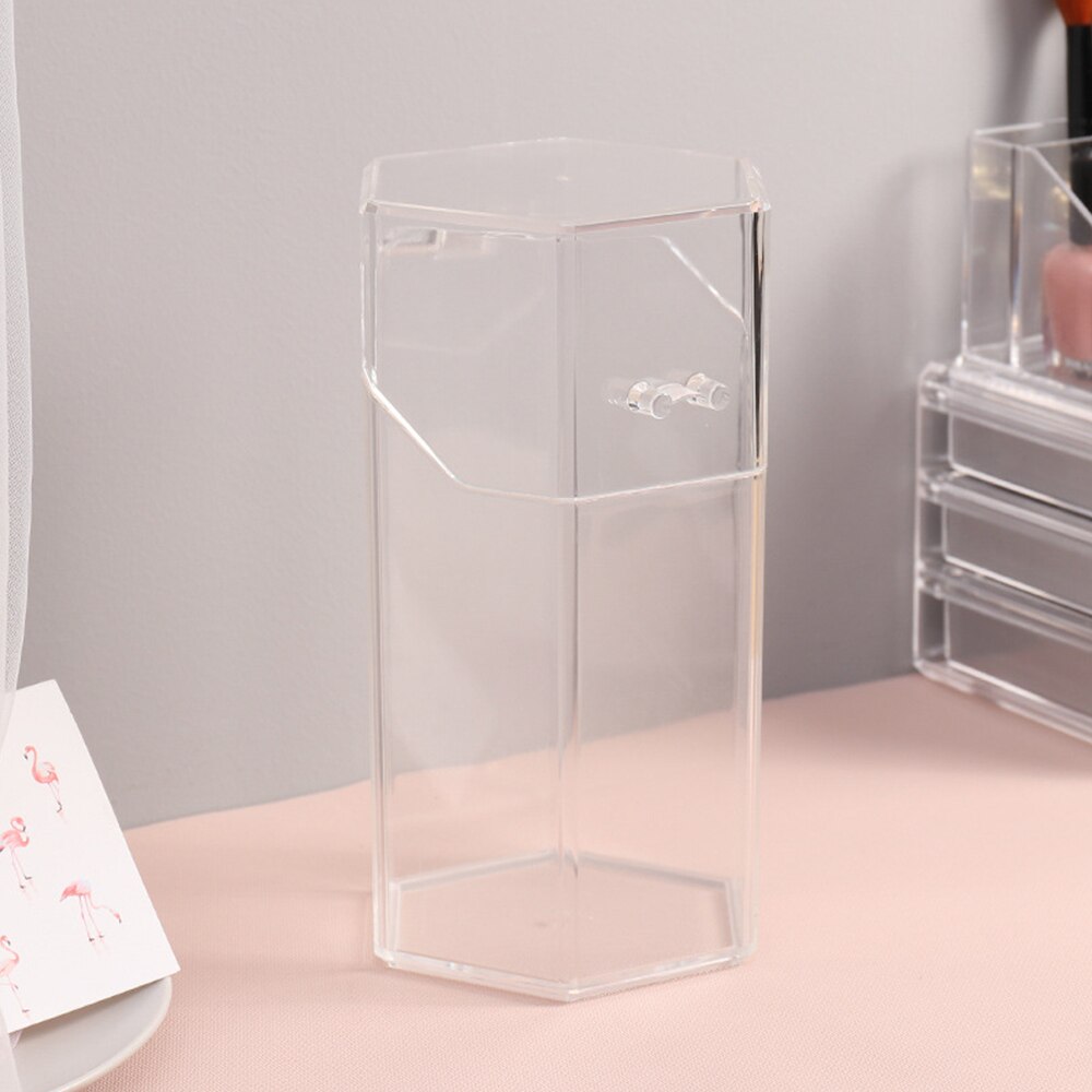 Plastic Borstel Make Parels Houder Box Clear Acryl Plastic Make-Up Kwasten Parels Opslag Houder Box: G299249A