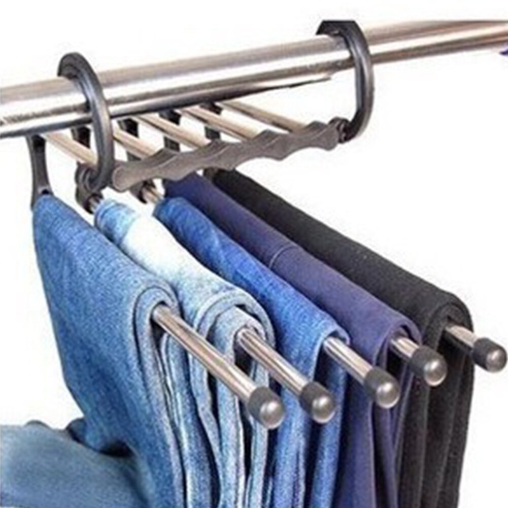 Perchero para pantalones con cinturón, organizador ajustable, perchero para pantalones, perchero para ropa, pantalones, bufanda, pantalones vaqueros de múltiples capas