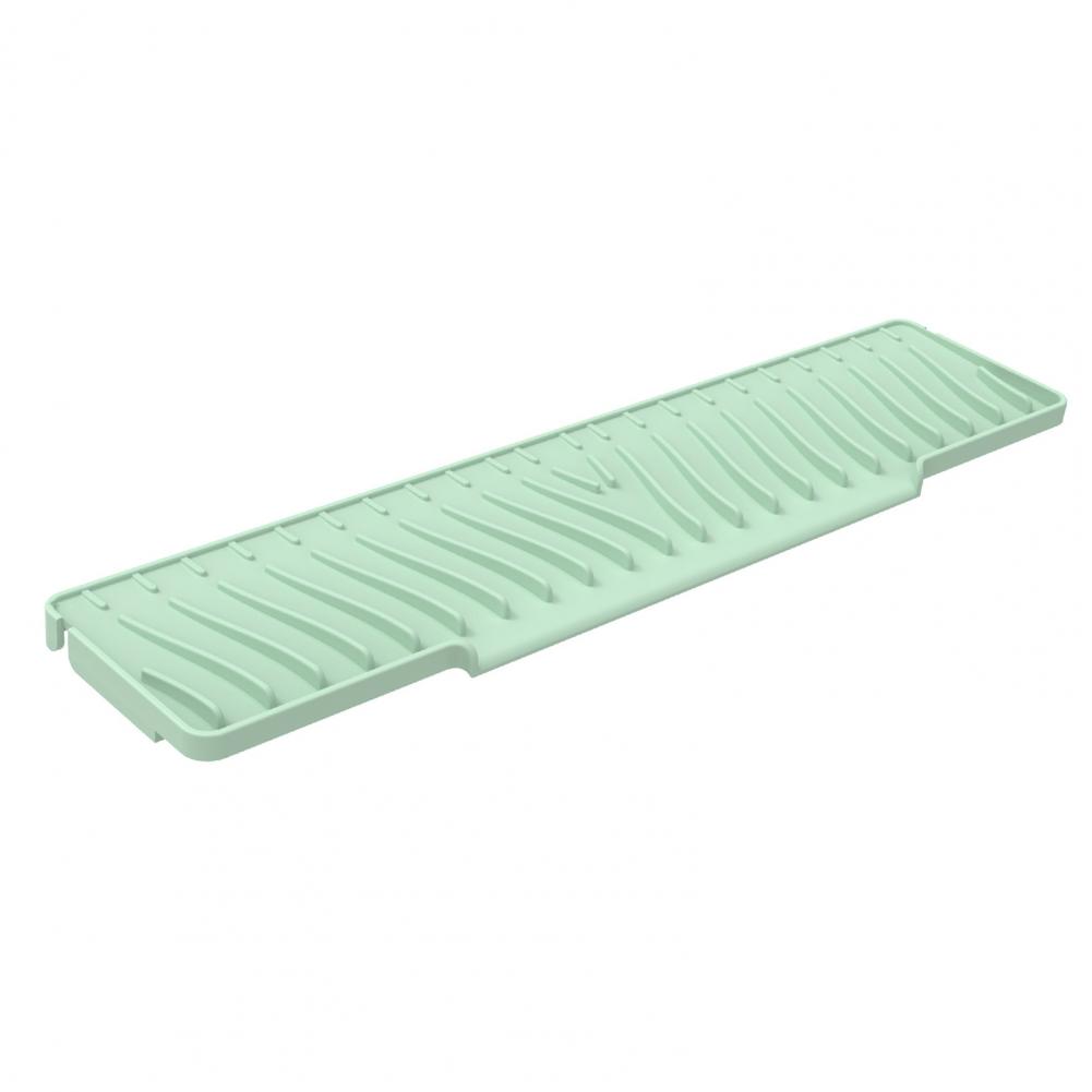 Tapis de vidange pour évier de cuisine, robinet en Silicone, protection contre les éclaboussures, ensemble de tapis de vidange pour cuisine salle de bains, eau antidérapante pour ferme: Bleu