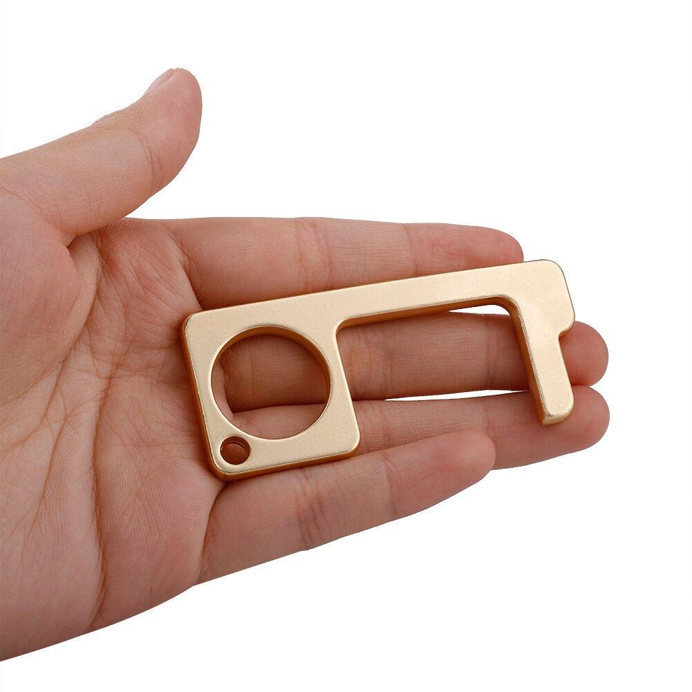 Portable Safety Hand Protection Anti-bacterial Edc Elevator Button Door Opener Safe Stainless Steel Elevator Handle Key Bag Hook