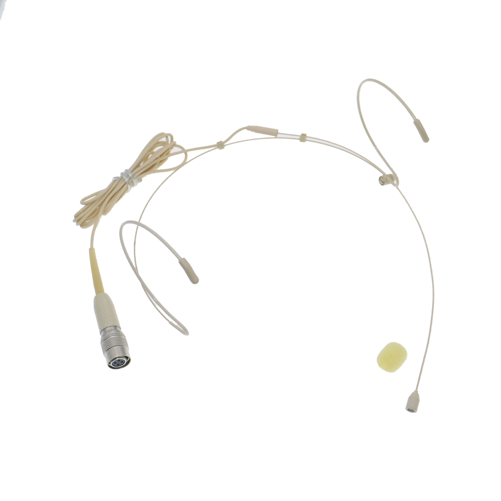 Double Ear Headset Face Microphone For Audio-Technica ATW Series BeltPack Wireless Hirose 4Pin Plugs