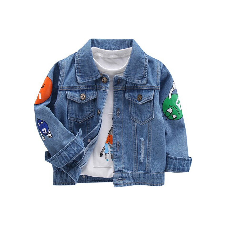 Kinder Denim Jacken für Mädchen Baby Mäntel Herbst Frühling Baby Mädchen Brief Bestickte Denim Jacke baby mädchen tops kinder jeans