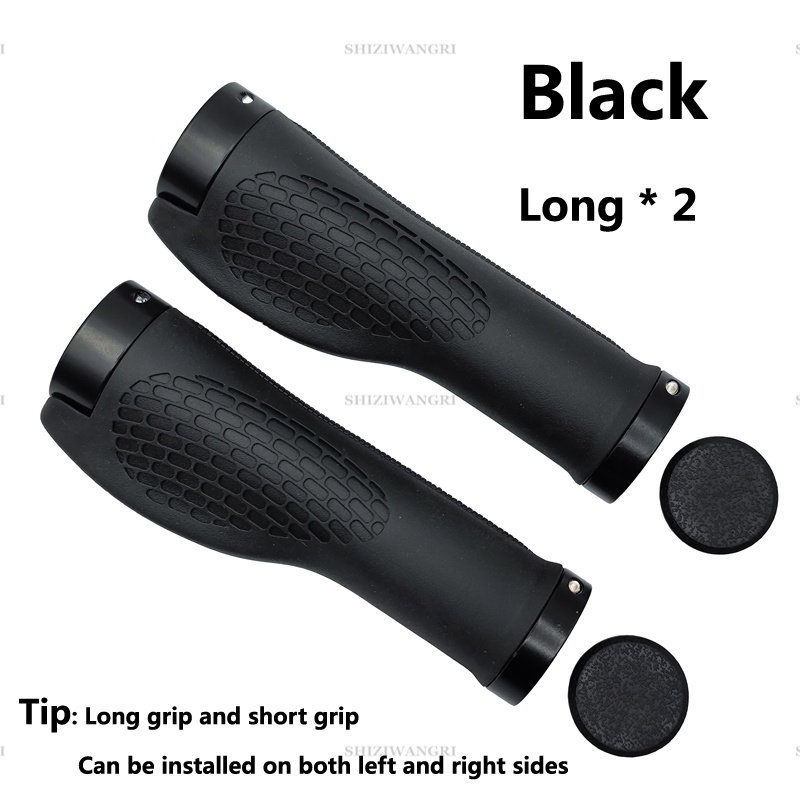 MTB Fahrrad Griffe Lenker Kurze Lange Fahrrad Griffe Anti-Skid Gummi Griff Radfahren Mountainbike Grip Ergonomische: Black