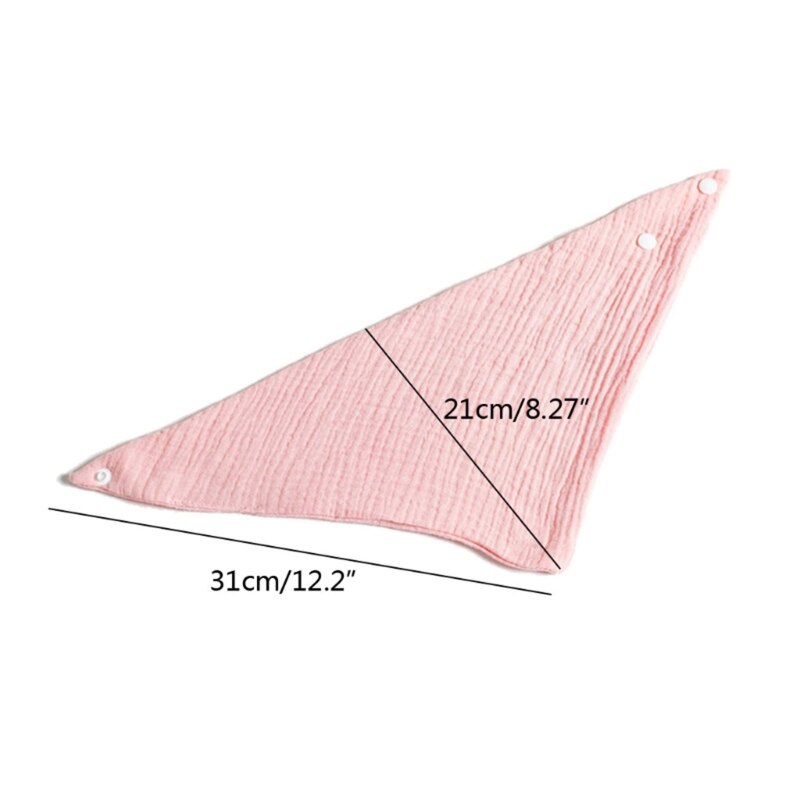 67JC 3 Pcs Babyvoeding Kwijlen Slabbetjes Speeksel Handdoek Driehoek Sjaals Bandana Zachte Katoenen Slabbetjes Verstelbare Drukknoop Burp Doek voor