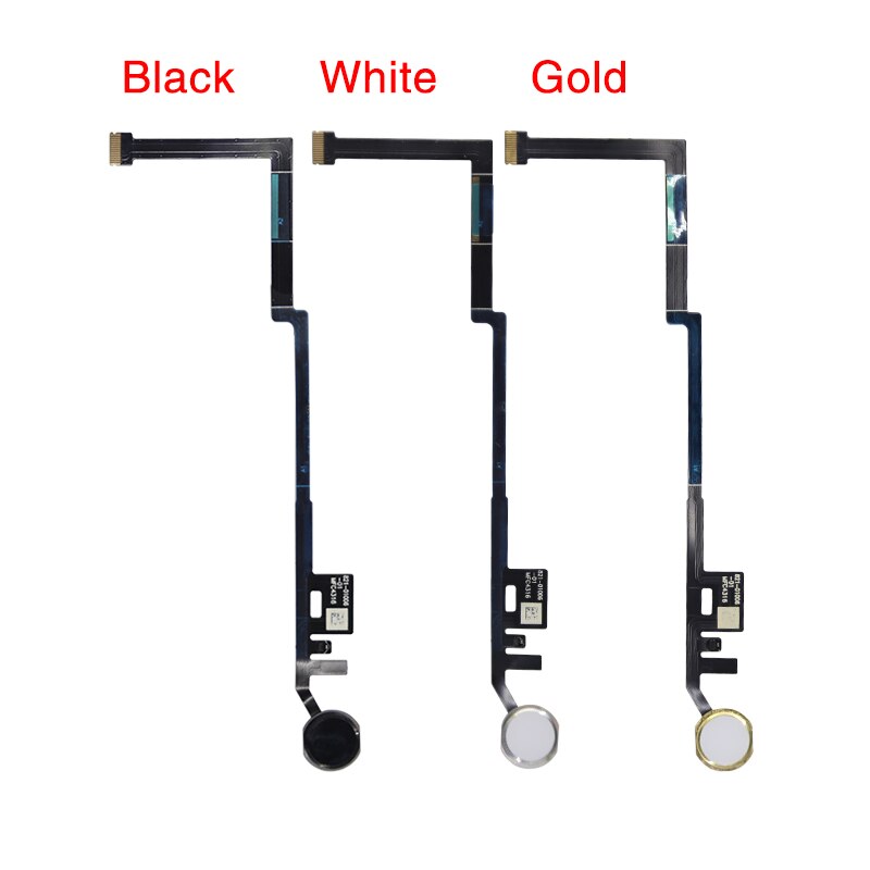 1pcs Home Button Flex Cable For iPad A1822 A1823 A1893 A1954 Menu Sensor Replacement Parts With Rubber