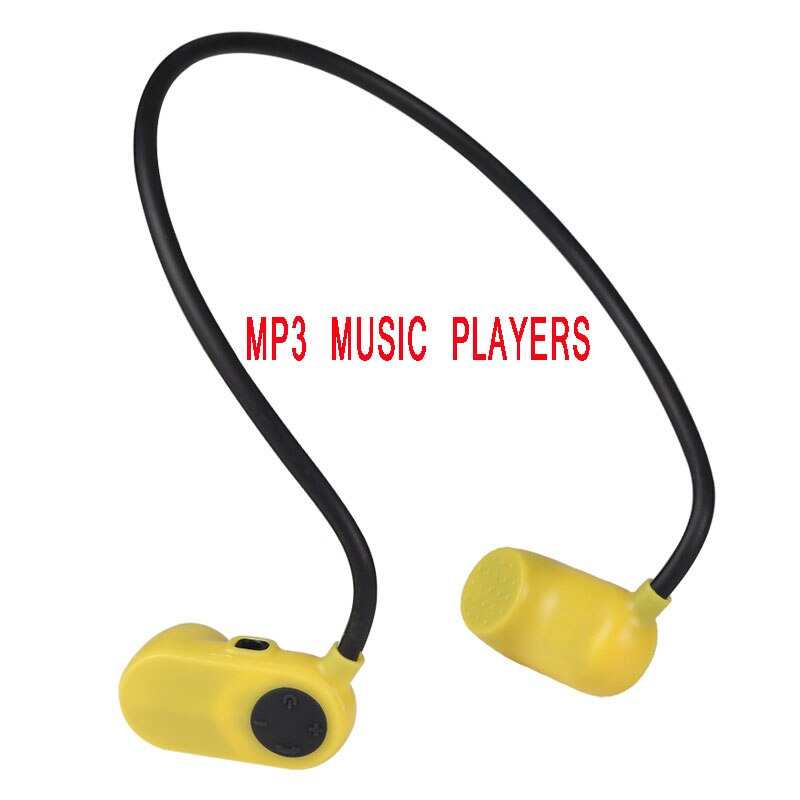 IPX8 Nuoto Impermeabile Lettore Apt-X Bluetooth 5.0 e Mp3 V31S Conduzione Ossea Auricolare Stereo Hifi Usb Portatile di Musica i giocatori: MP3 Yellow / 8GB