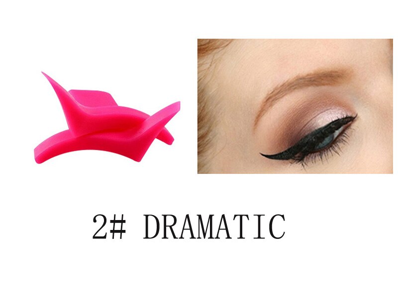 Timbres à ailes pour Eyeliner, modèles de pochoirs, faciles à maquiller, brosse, outil , 2 pièces/1 paire: A21-2