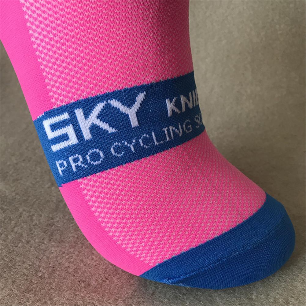 Skyknight listrado ciclismo meias de alta qualidade bicicletas ao ar livre meias respirável esporte calcetines ciclismo para homem e mulher